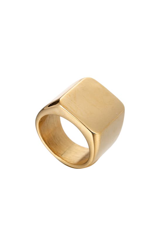 Shop Eye Candy Los Angeles Bruno Square Ring In Gold