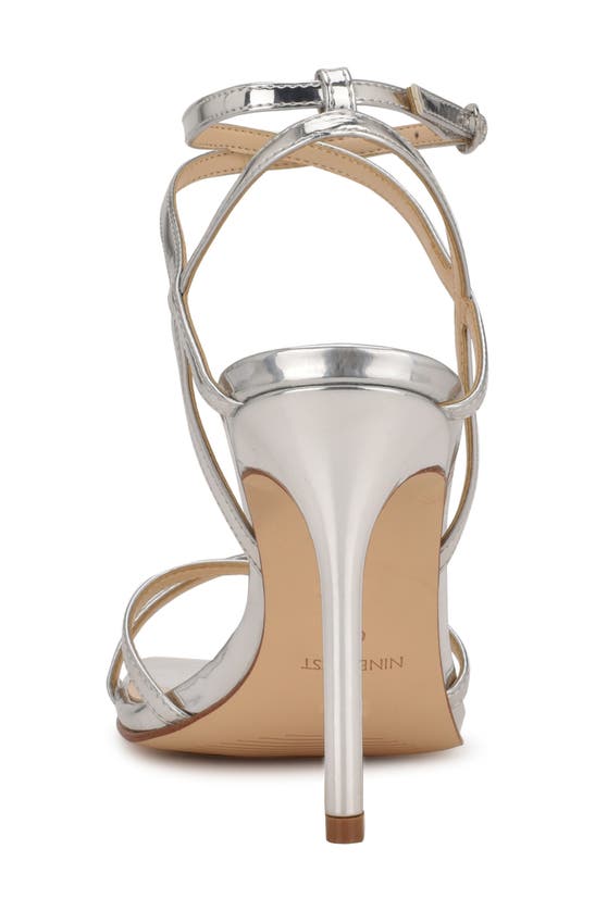 Shop Nine West Tidle Ankle Strap Sandal In Sil01