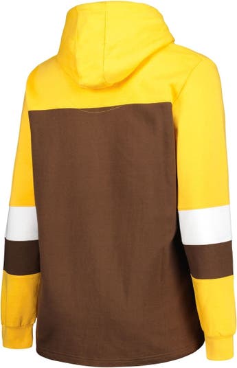 Profile Women's Brown San Diego Padres Plus Size Colorblock Pullover Hoodie