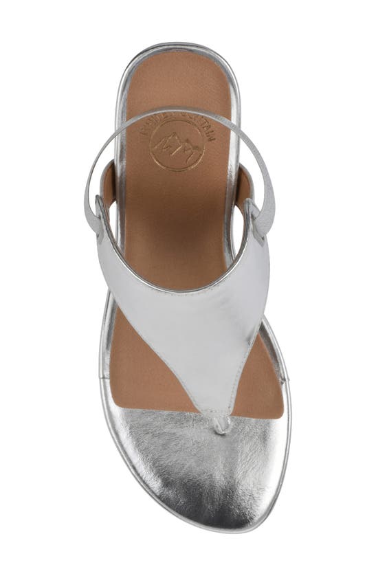 Shop White Mountain Footwear All Dres Wedge Sandal In Silver/ Smooth