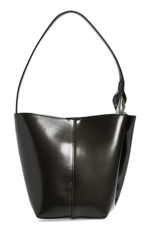 Shop Jw Anderson The Jwa Corner Leather Bucket Bag In Black