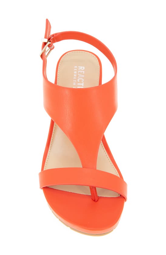 Reaction Kenneth Cole Greatly Platform Wedge Sandal In Tomato