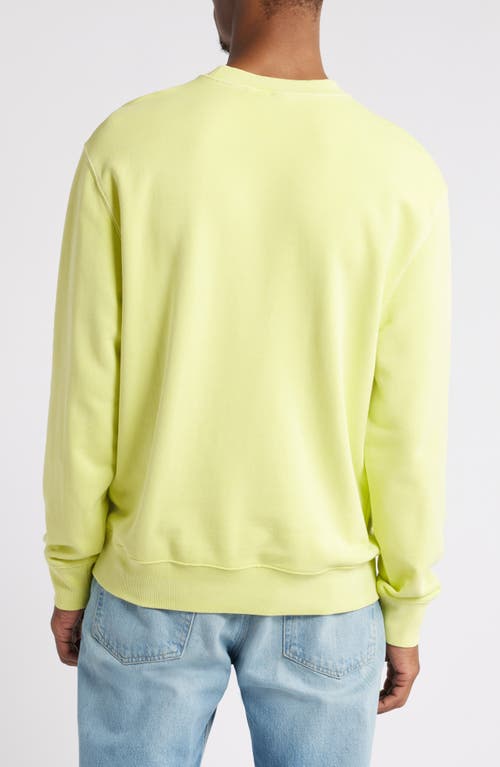 Shop Carhartt Work In Progress Garment Dyed Script Sweatshirt In Arctic Lime Garment Dyed