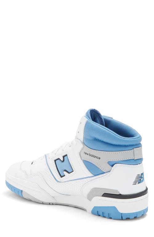 Shop New Balance 650 High Top Sneaker In White/heritage Blue