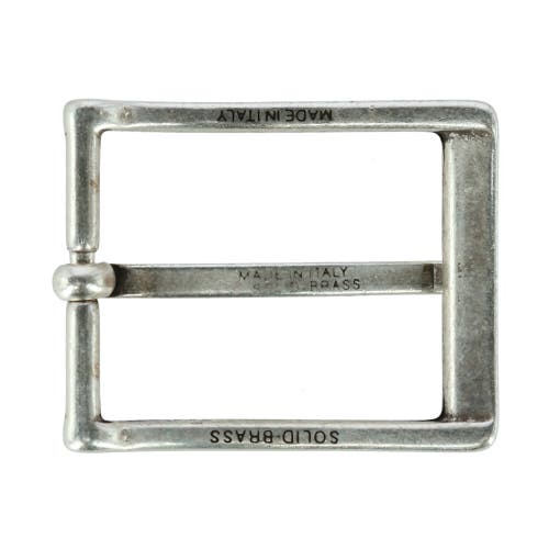 Trafalgar 32mm Simply Stated Single Pronged Solid Brass Harness Belt Buckle In Antique Silver