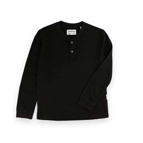 Sovereign Code Constant Knit Henley In Black