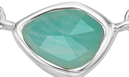 Monica Vinader Siren Sterling Silver And Amazonite Neckalce In Silver/amazonite