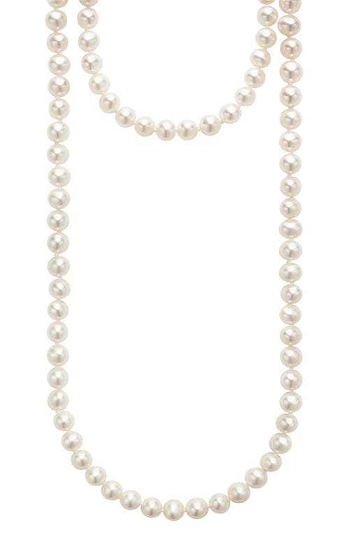 Shop Lagos Luna Freshwater Pearl Necklace In Pearl/silver