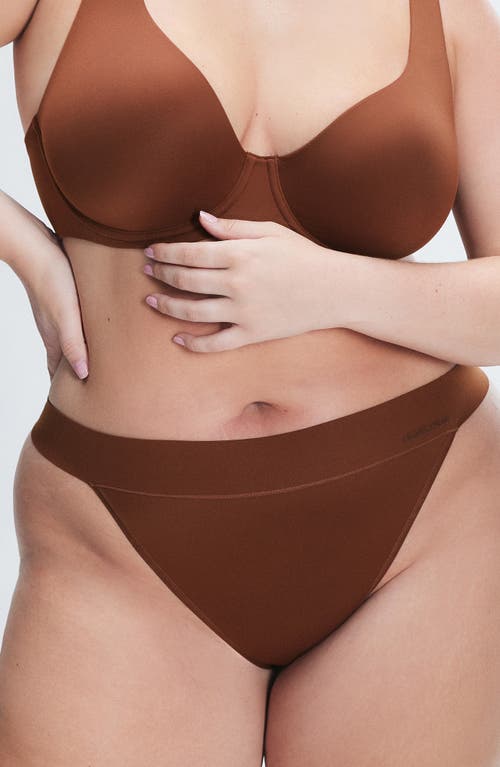 Savage X Fenty Soft 'n Savage Thong In Brown Sugar Nude