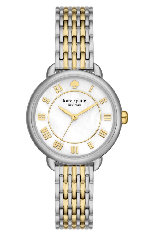 Kate Spade New York lilly avenue bracelet watch, 34mm in Silver/Gold at Nordstrom, Size 34 Mm