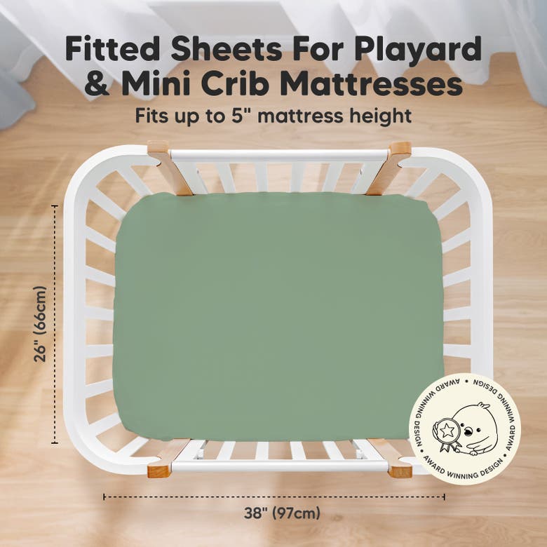 Keababies Isla Fitted Mini Crib Sheets In Hedges