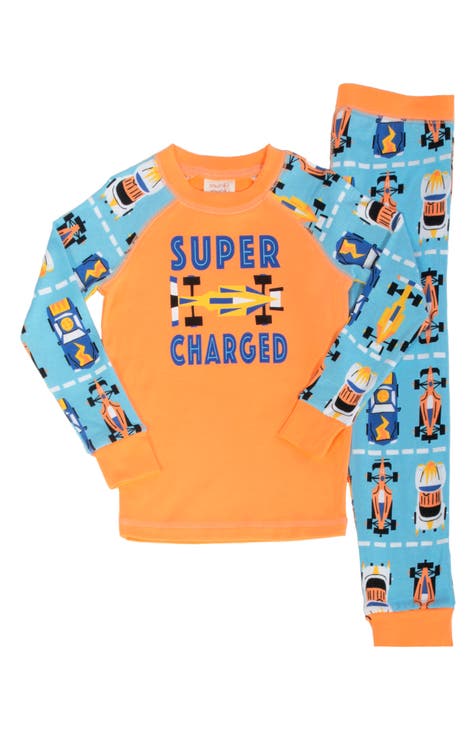 Kids' Super Charged Fitted Two-Piece Pajamas (Toddler & Little Kid)