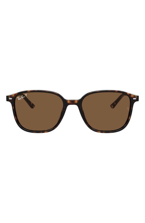 Ray Ban Ray-ban 53mm Polarized Square Sunglasses In Brown