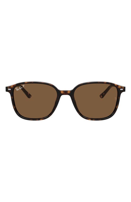 Ray Ban Leonard Sunglasses Tortoise Frame Brown Lenses Polarized 53-18 In Havana/brown