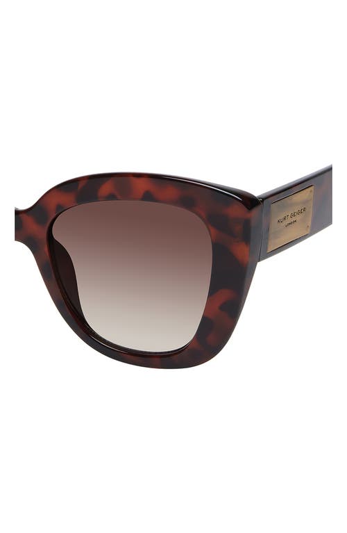 Shop Kurt Geiger London 52mm Cat Eye Sunglasses In Havana/brown Gradient