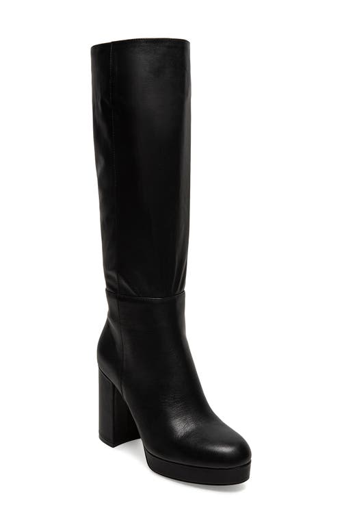 Silent D Yelona Knee High Boot in Black Leather