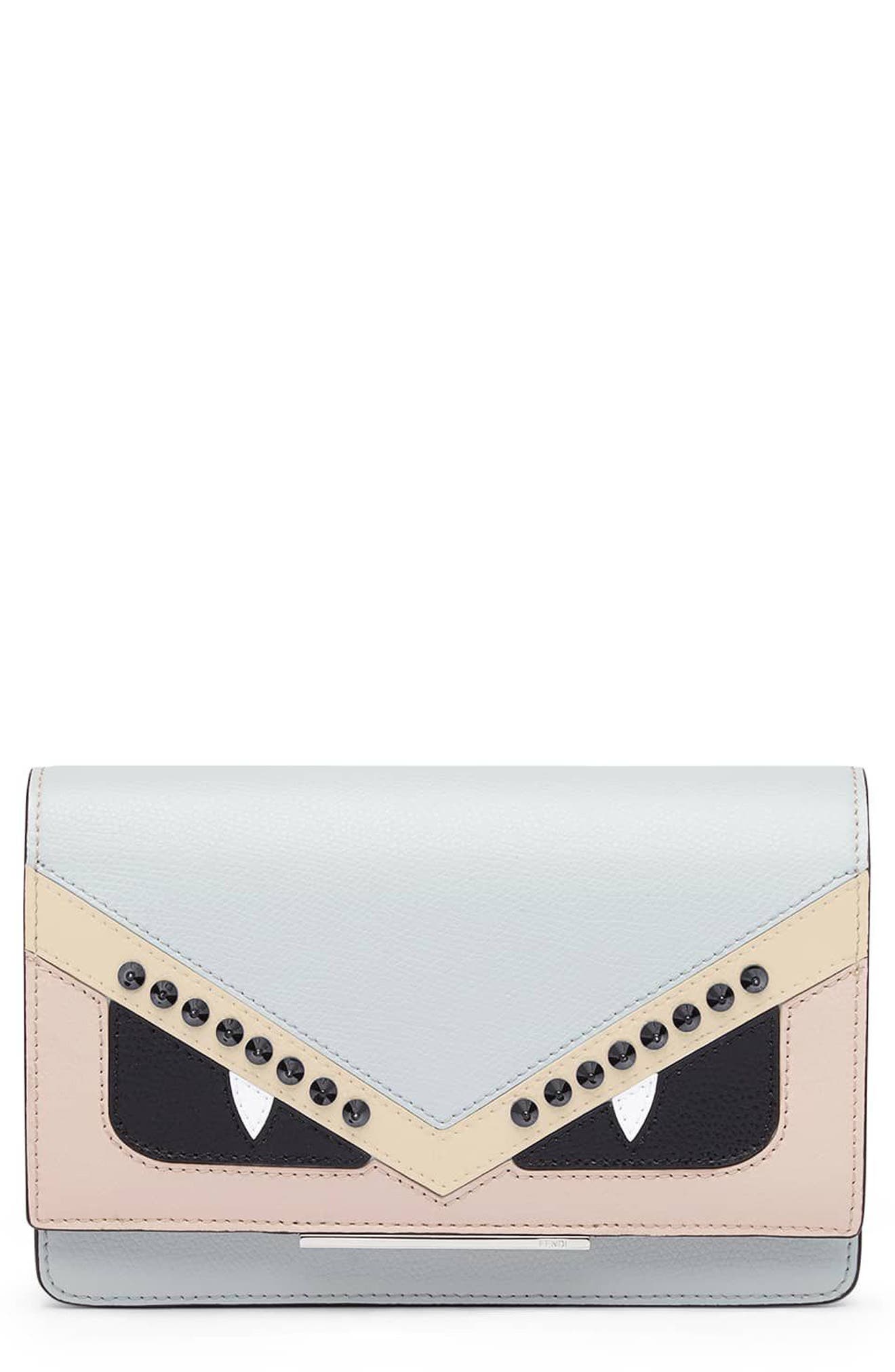 Fendi Tube Monster Leather Wallet on a 