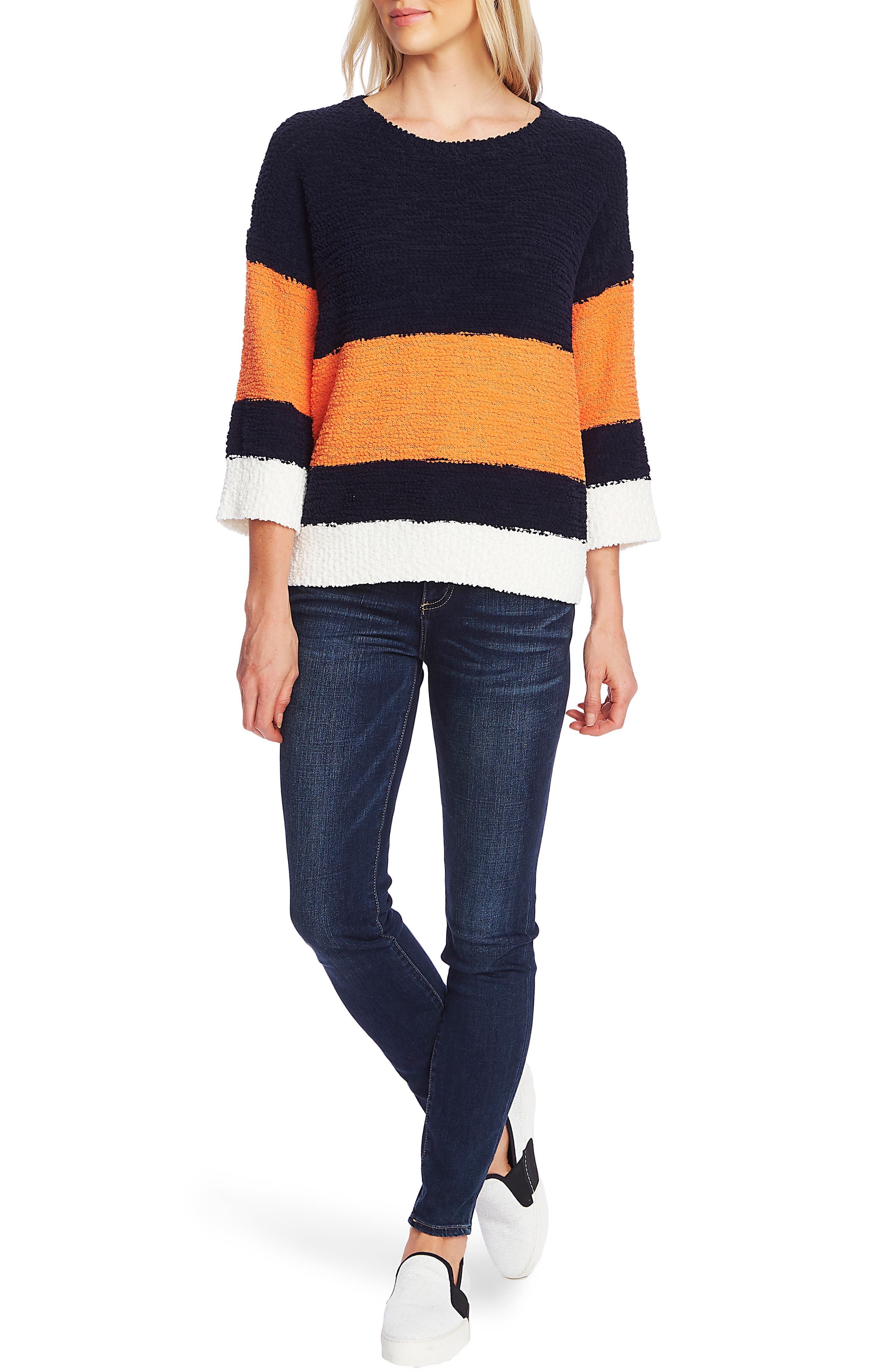 Vince Camuto | Colorblock Teddy Knit Sweater | Nordstrom Rack