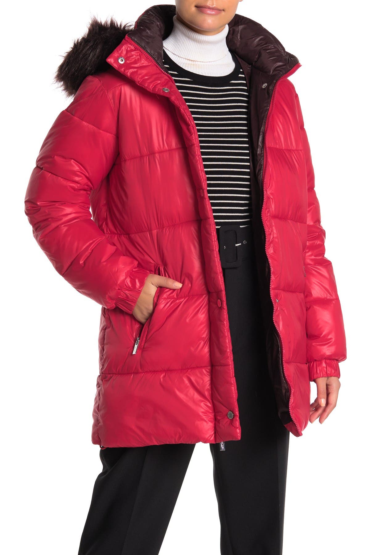 rachel roy faux fur jacket