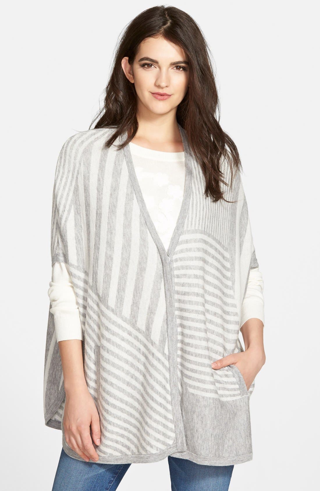 Splendid Geo Stripe Blanket Poncho Nordstrom