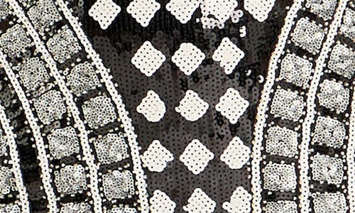 Endless Rose Sequin Beaded Minidress In Black