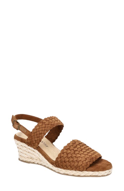 Bella Vita Mariella Slingback Wedge Sandal Cognac Suede at Nordstrom,