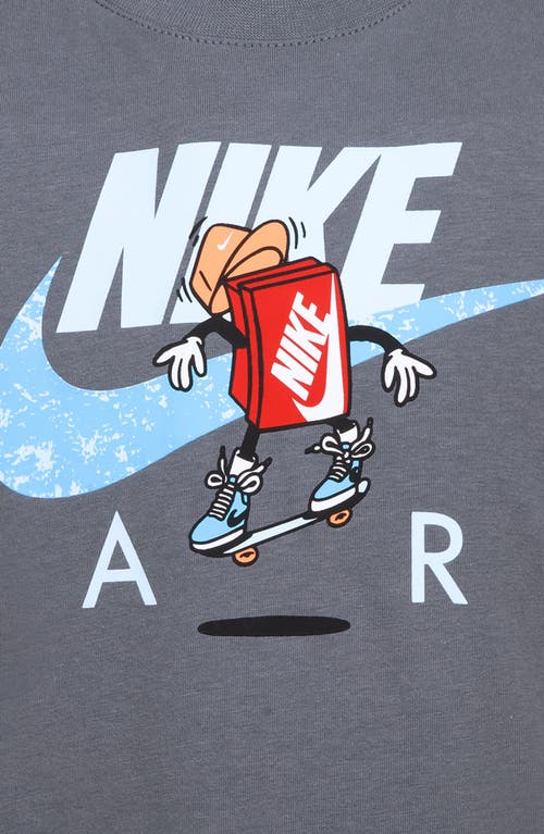 Shop Nike Kids' Boxy Air Graphic T-shirt In Smoke Grey