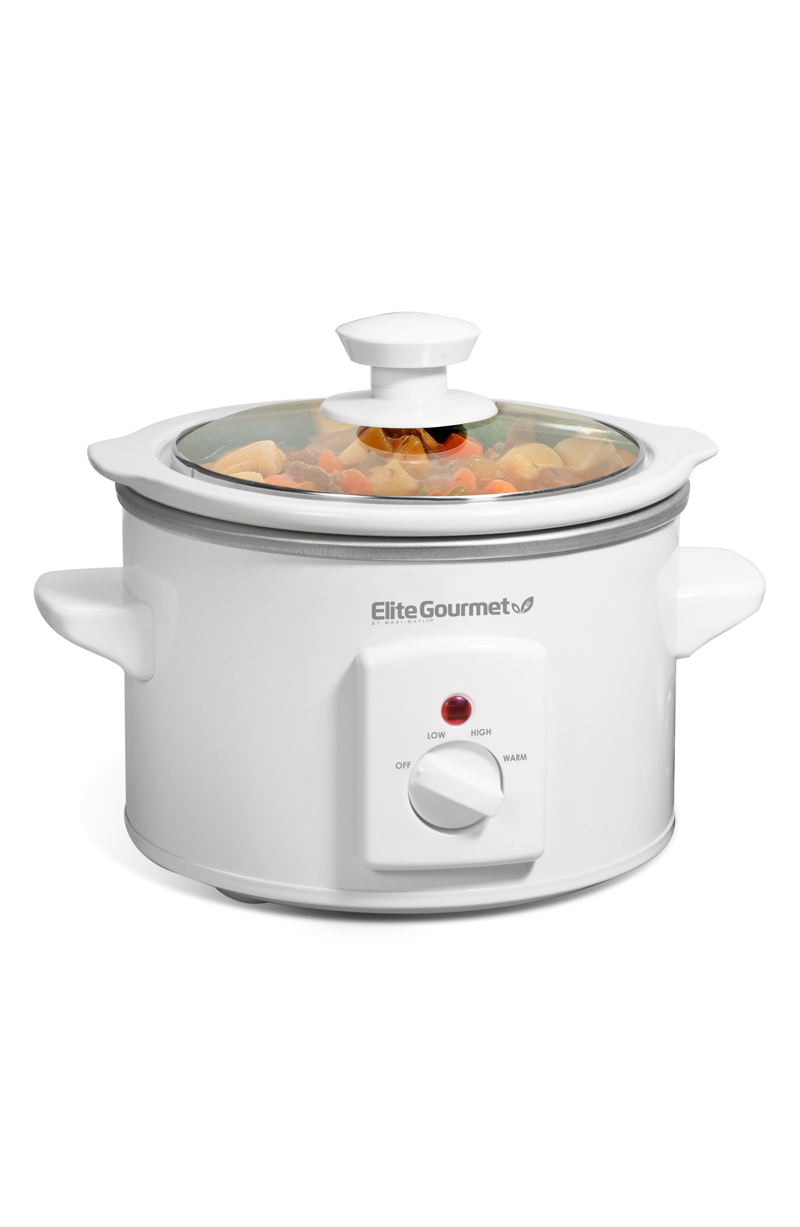 Maxi-matic Elite Cuisine Mst-250xw Mini Slow Cooker 1.5qt One Pot Meal In White