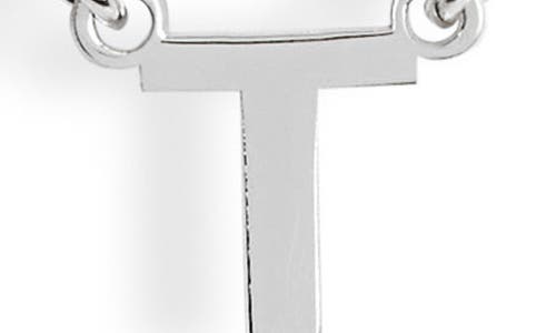Meshmerise Diamond Initial Charm Necklace In Silver-t