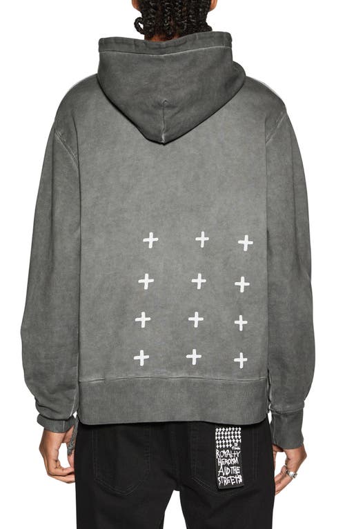 Shop Ksubi 1999 Fade Kash Hoodie In Charcoal