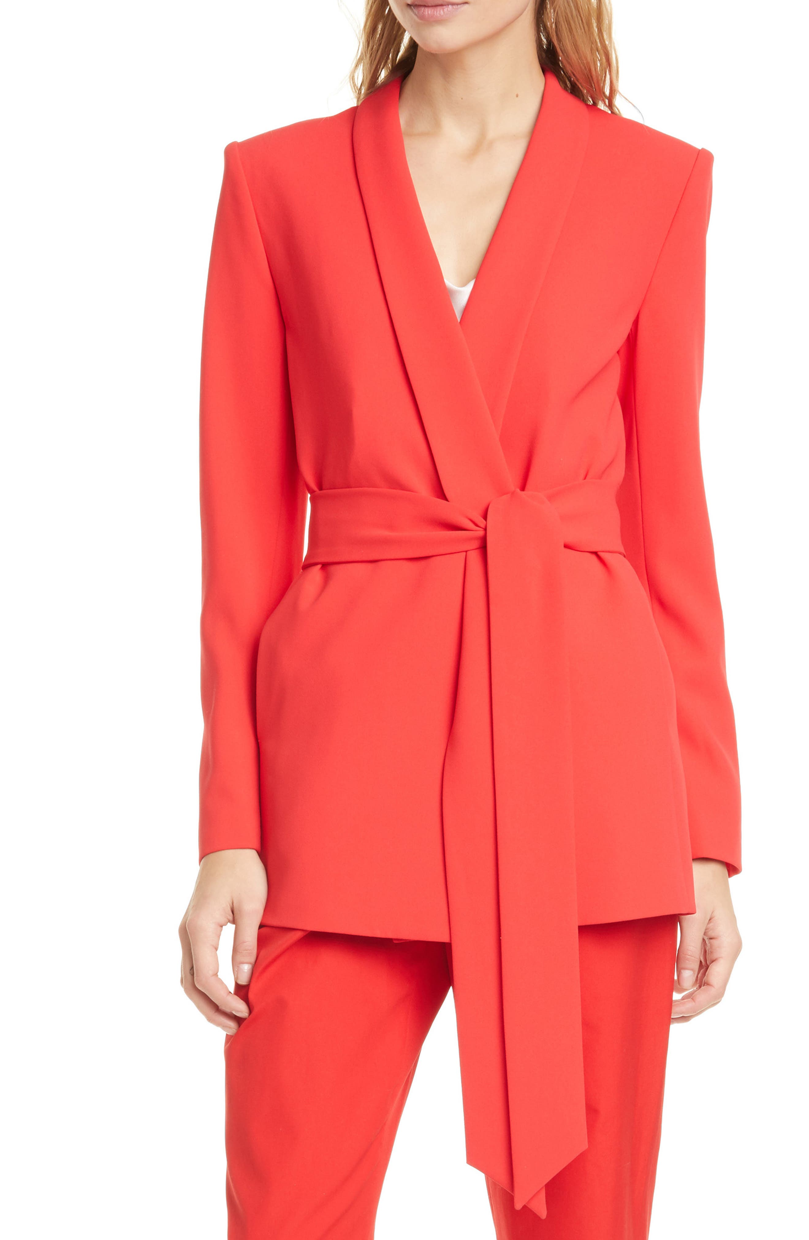 alice and olivia red suit