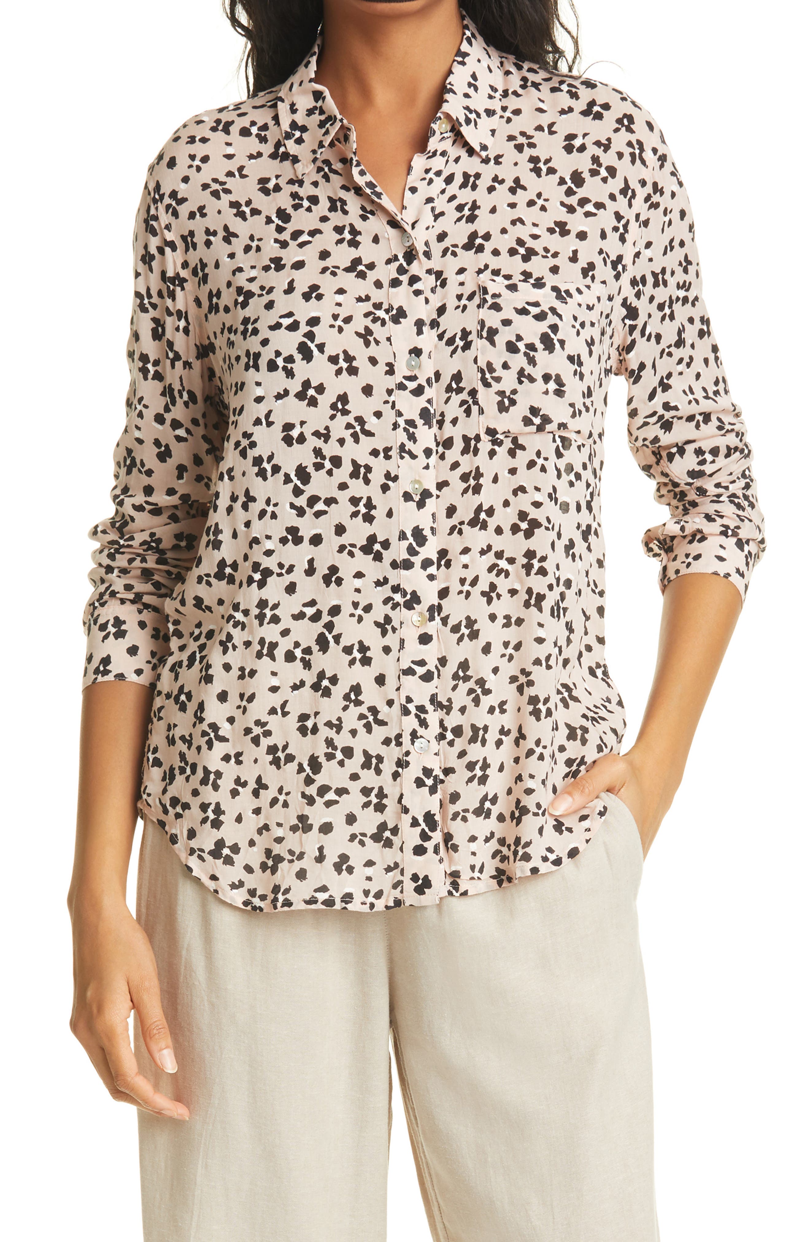 cheetah print blouse