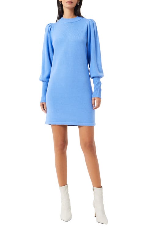 French Connection Babysoft Balloon Sleeve Sweater Dress in Ultramarine