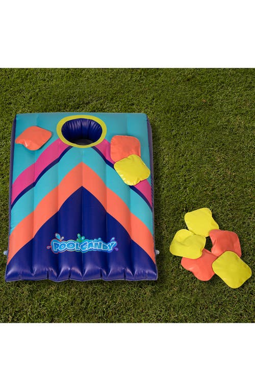 Shop Poolcandy Inflatable Cornhole Game In Blue/coral