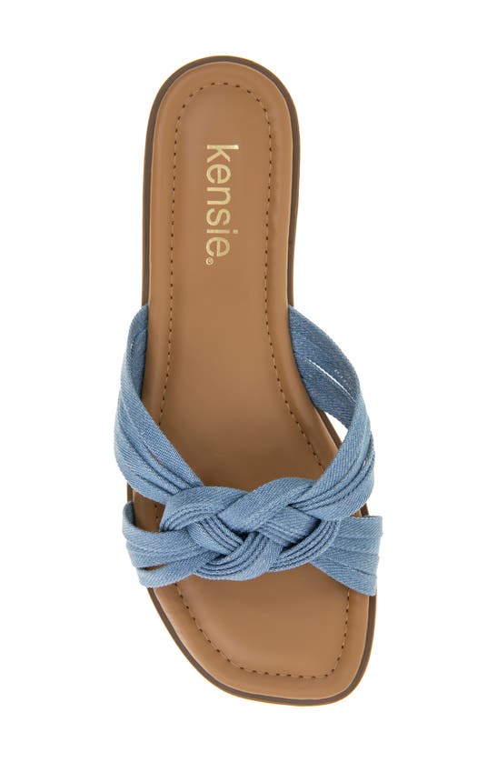 Shop Kensie Raine Knotted Slide Sandal In Denim