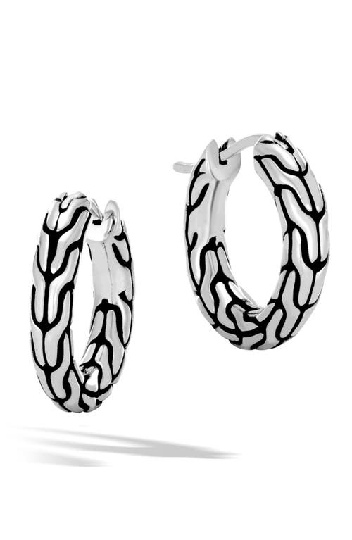 John Hardy Classic Chain Small Hoop Earrings in Silver at Nordstrom