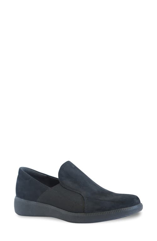 Clay Wedge Slip-On Sneaker in Black Suede
