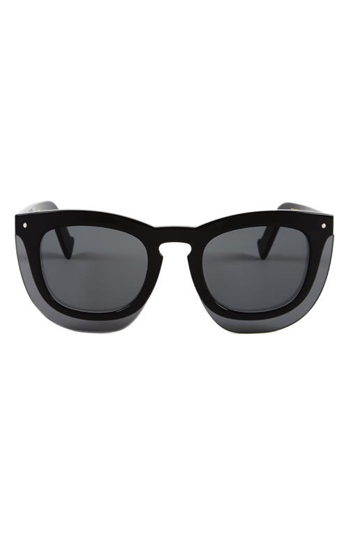 Inbox 48mm Square Sunglasses in Black/Grey