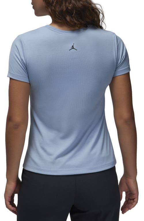 Shop Nike Jordan Slim Fit Graphic T-shirt In Blue Grey/off Noir