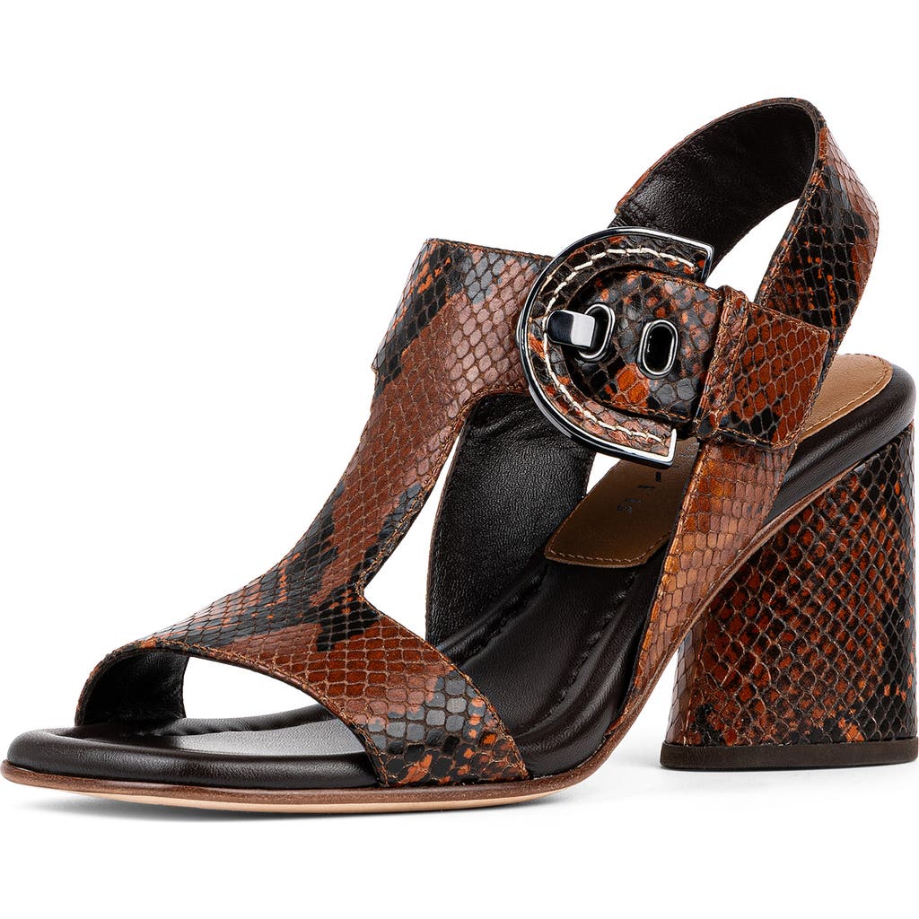 Shop Donald Pliner Erin Slingback T-strap Sandal In Chestnut