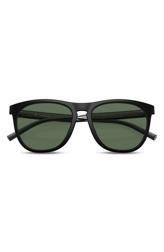 Oliver Peoples X Roger Federer R-1 55mm Polarized Irregular Sunglasses In Matte Black