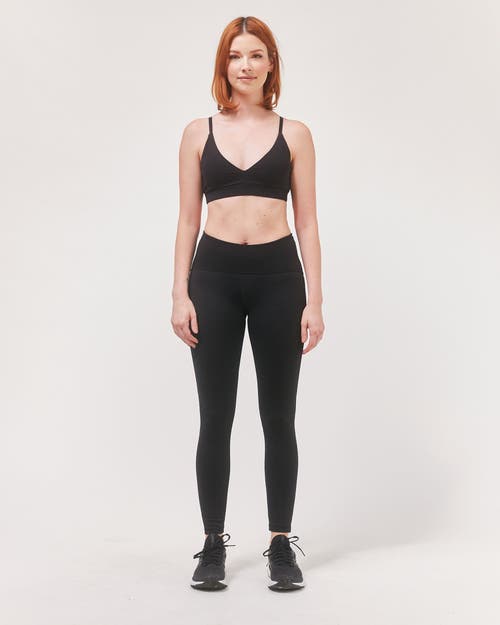 Rebody Active Uplift V Neck Sports Bralette In Metropolis Black
