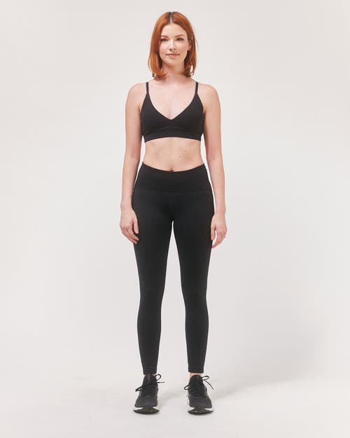 Shop Rebody Active Uplift V Neck Sports Bralette In Metropolis Black