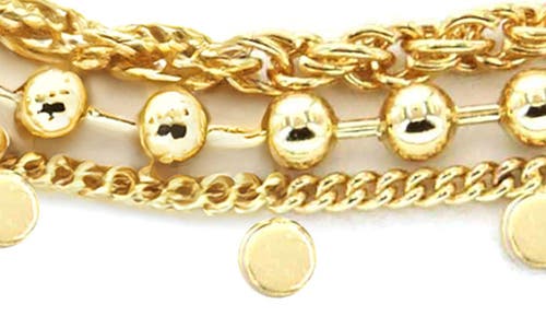 Shop Panacea Set Of 3 Chain Bracelets In Gold