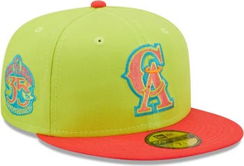 Men's New Era Light blue/navy Los Angeles Angels Green Undervisor 59FIFTY Fitted Hat