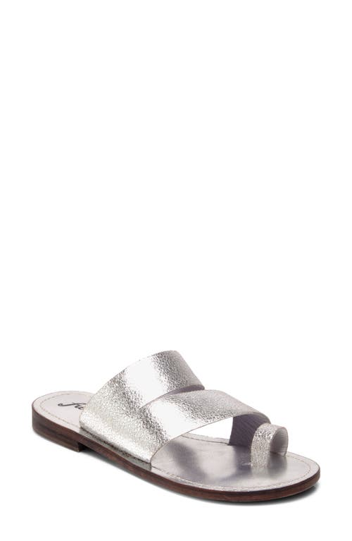 Abilene Toe Loop Sandal in Silver