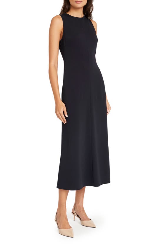 Luxely Reed Sleeveless Midi A-line Dress In Meteorite