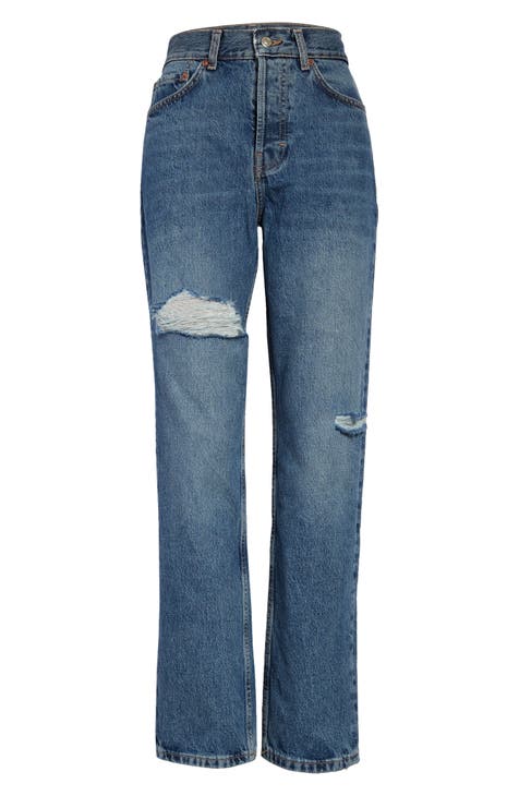 Brixton Ripped High Waist Dad Jeans (Regular & Petite)