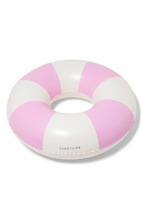 Sunnylife Bubblegum Pink Inflatable Pool Ring in Pink Stripe at Nordstrom