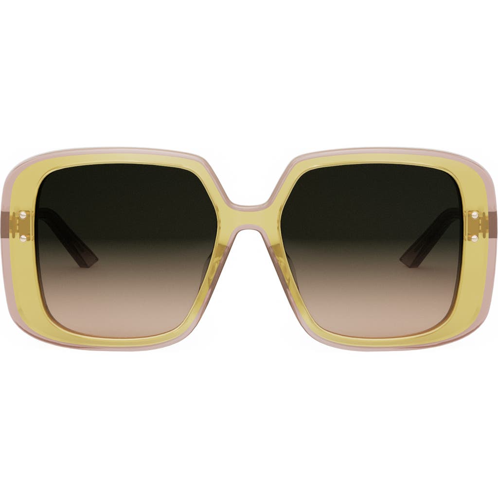 Dior ‘highlight S3f 56mm Square Sunglasses In Yellow